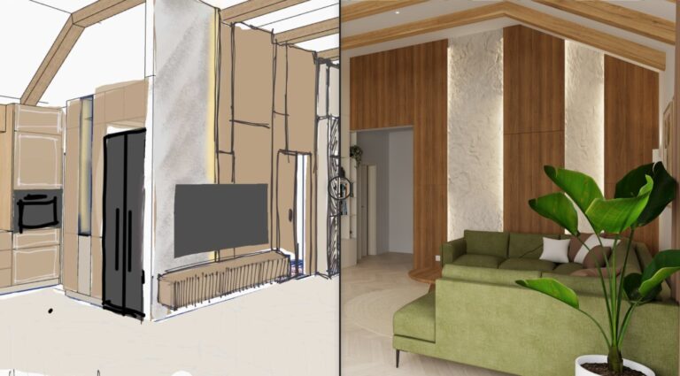 Skica Render Porovnanie 3Dinterier.sk - Pavol Pastorčák